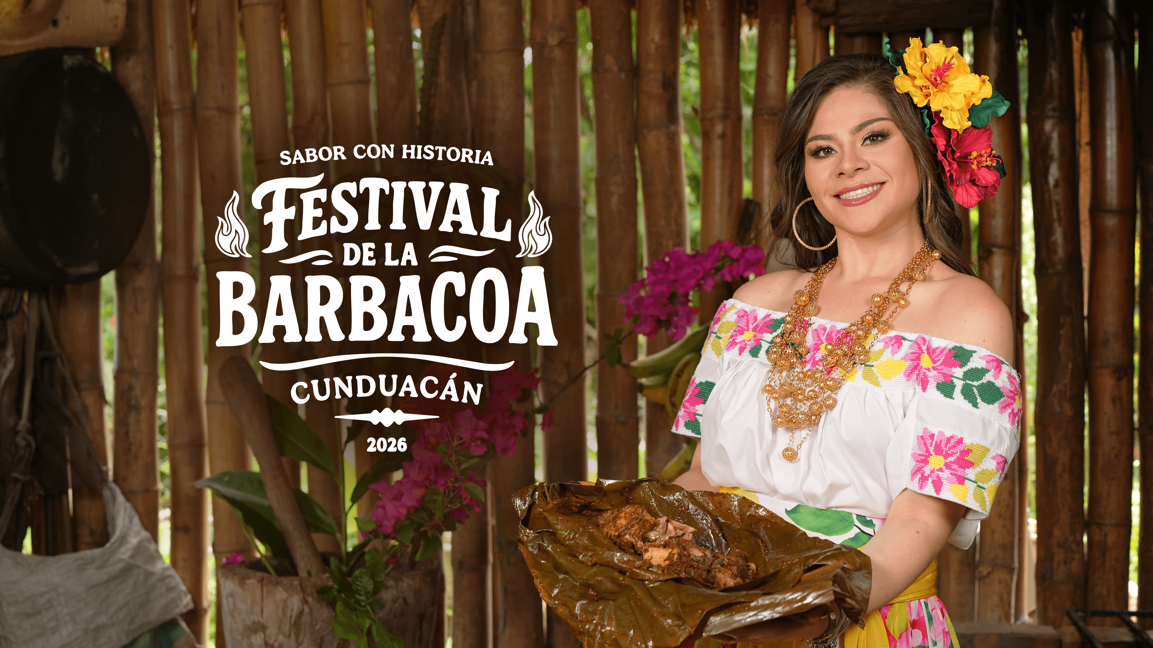 Cartel oficial 2do Festival de la Barbacoa Cunduacán 2026 — del 14 al 16 de agosto